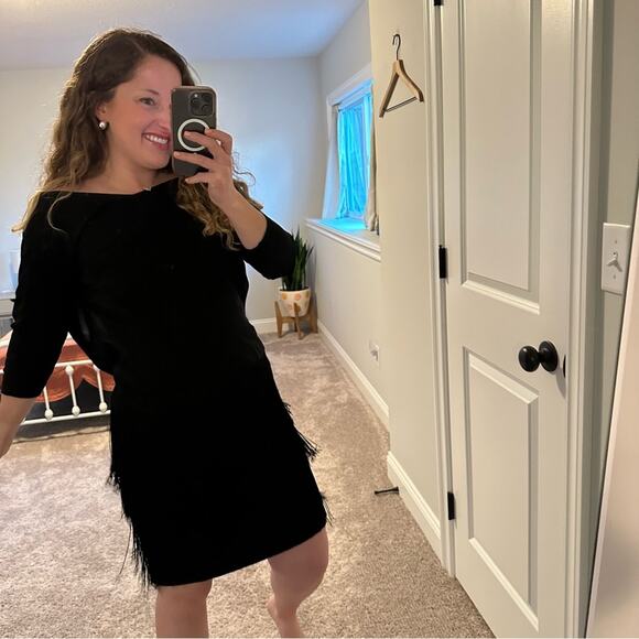 Vintage Black 1940s Handmade Flapper Frill Mini Dress XS - Picture 3 of 10